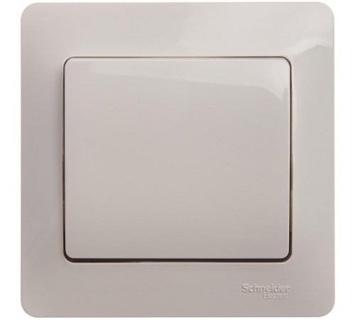 Glossa Молочный Выключатель 1-клавишный сх.1, 10AX (в сборе)  GSL000912  SE