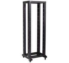 Стойка 19 ДВУХРАМНАЯ 47U 600*600 мм на РОЛИКАХ черная  LF05-47U66-2R  ITK
