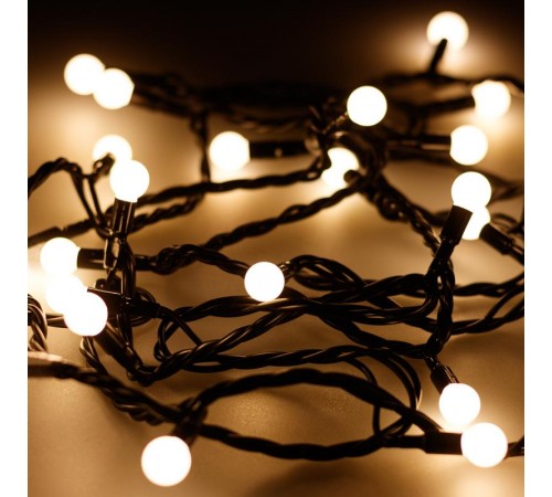 Светодиодная гирлянда ARD-BALL-CLASSIC-D13-10000-BLACK-100LED WARM (230V, 7W)  025572  Arlight