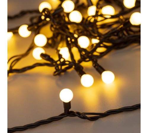 Светодиодная гирлянда ARD-BALL-CLASSIC-D13-10000-BLACK-100LED WARM (230V, 7W)  025572  Arlight
