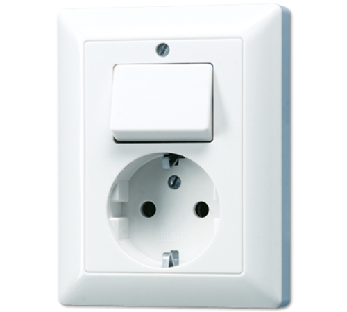 Комбинация выключатель + розетка AS5576EUWW Jung