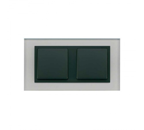 Simon 82 Рамка декоративная, 4 поста, S82 Nature, Стекло, серый-графит  82847-35  Simon