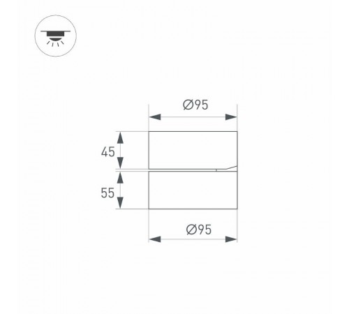 Светильник SP-RONDO-FLAP-R95-16W Day4000 (WH, 110 deg)  026481  Arlight