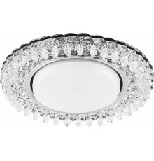 Светильник встраиваемый с белой LED подсветкой CD4027 потолочный GX53 без лампы прозрачный  29541  Feron