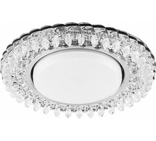 Светильник встраиваемый с белой LED подсветкой CD4027 потолочный GX53 без лампы прозрачный  29541  Feron