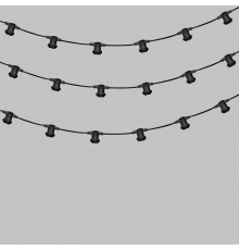 Белт-Лайт 2 жилы, 50м, шаг 20см, 250 патронов E27, IP65, черный круглый провод ПВХ  331-243  NEON-NIGHT