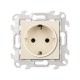 Simon 24 Сл. кость Розетка 2К+З Schuko со шторками  2450432-031  Simon