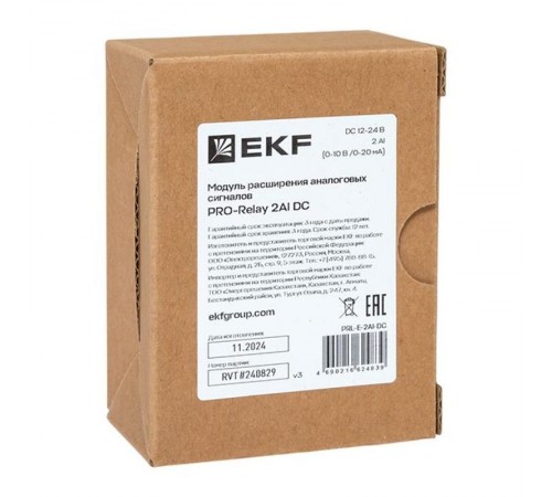 Модуль расширения аналоговых сигналов PRO-Relay 2AI DC EKF  PRL-E-2AI-DC  EKF