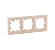 3 - местная рамка, кремовая, пластик Эпика  UP1-FPI-03 EKF