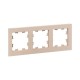 3 - местная рамка, кремовая, пластик Эпика  UP1-FPI-03 EKF