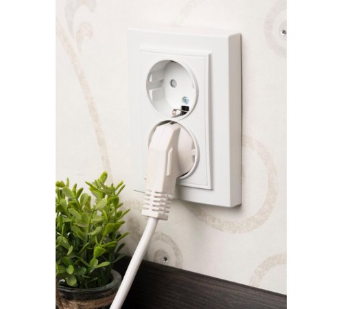 Минск Розетка 2-местная СП с заземлением 16А белая с защ. штор. EKF Basic  ERR16-128-100  EKF