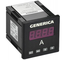 Амперметр цифровой щитовой однофазный 72х72мм LED  IDA11-5-1-0-LED-G  GENERICA