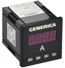 Амперметр цифровой щитовой однофазный 72х72мм LED  IDA11-5-1-0-LED-G  GENERICA