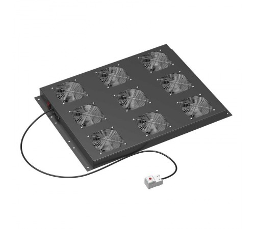 Потолочный модуль 9 вентиляторов с термостатом для крыши 800 RAL9005  R5VSIT8009FTB  DKC