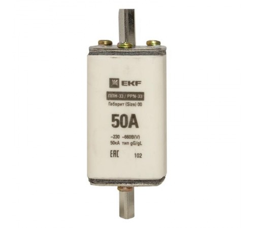 Плавкая вставка ППН-33 160/ 50А габарит 00  fus-33/160/50  EKF