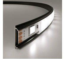 LL-2-ALP012 / Гибкий алюминиевый профиль черный/белый для LED ленты (под ленту до 10mm)  a053630  Elektrostandart