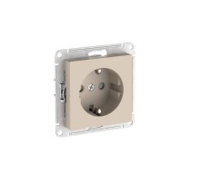 AtlasDesign Песочный Розетка с заземлением со шторками, 16А, механизм, быстрозажимные клеммы  ATN001245S  SE