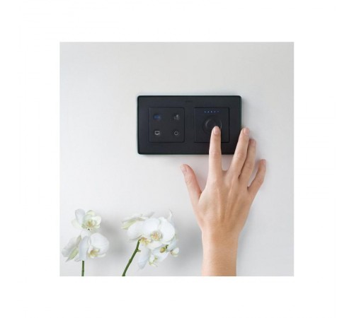 Сенсорный 4-кл выключатель без маркировки, графит  8000641-038  Simon