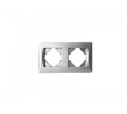 Рамка 2 поста (серебристый) серия BW  201232  SPL