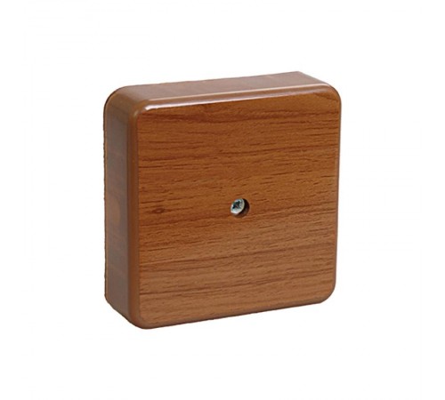 Коробка распределительная КМ41219-05 для о/п 104х104х29 мм дуб (6 клемм 6мм2)  UKO10-100-100-029-K24  IEK