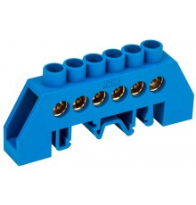 Шина N ноль в комбинированном DIN-изоляторе Стойка ШНИ-8х12-6-КС-С  YNN10-812-6DP-K07  IEK