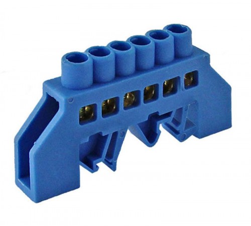 Шина N ноль в комбинированном DIN-изоляторе Стойка ШНИ-8х12-6-КС-С  YNN10-812-6DP-K07  IEK