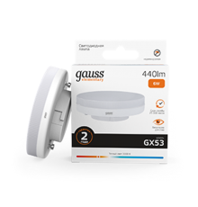 Лампа светодиодная LED 6Вт GX53 220В 2700К Elementary  83816  Gauss