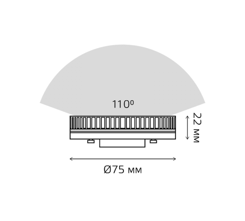 Лампа светодиодная LED 6Вт GX53 220В 2700К Elementary  83816  Gauss