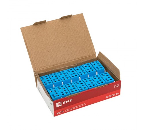 Клемма распределительная КСР с двойным винтом 2x35/2x25 синяя PROxima  ksr-2.35-2.25-blue  EKF