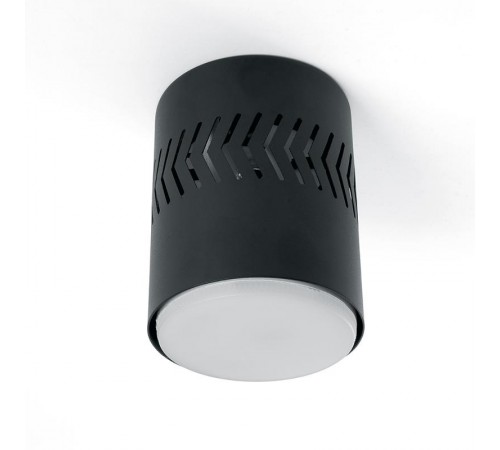 Светильник потолочный под лампу макс 12W, 230V, GX53 и подсветка 4000K, черный HL352  41458  FERON