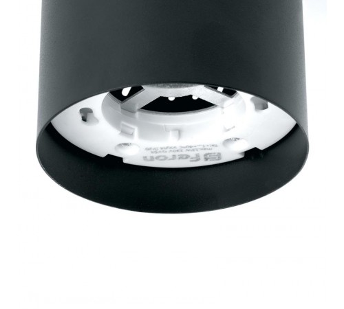 Светильник потолочный под лампу макс 12W, 230V, GX53 и подсветка 4000K, черный HL350  41454  FERON