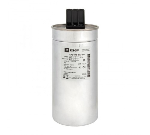 Конденсатор косинусный КПС-0,4-25-3 EKF PRO   kps-0,4-25-3-pro   EKF