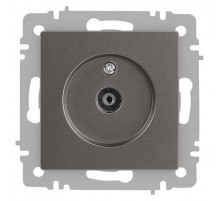 Розетка Intro Accent 6-301-09 TV одиночная, IP20, СУ, титан  Б0063618  Intro