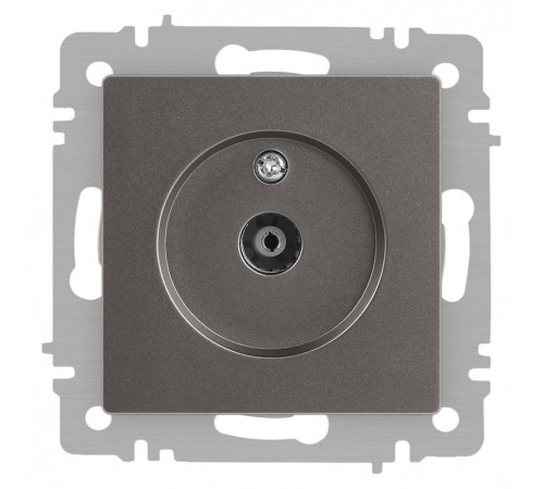 Розетка Intro Accent 6-301-09 TV одиночная, IP20, СУ, титан  Б0063618  Intro