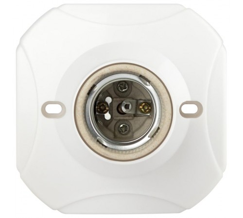 Патрон-основание  Е27 керамический белый  Б0069218  ЭРА