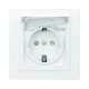 Минск Розетка 1-мест. СП с/з с крышкой 16А бел. с защ. штор. IP44 EKF  ERR16-029-100-44  EKF