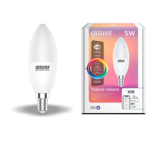 Лампа светодиодная Smart Home RGBW E14 C37 5 Вт 2700-6500K 1/10/100  1190112  Gauss