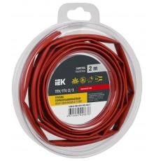 Трубка термоусадочная ТТУ нг-LS 2/1 красная (2м/упак) IEK  UDR12-002-001-002-K04-T  IEK