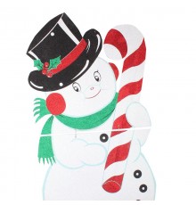 Фигура "Снеговик в шляпе" 175*90 см, цвет белый  502-394  NEON-NIGHT