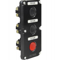 ПКЕ 112-3 У3, 10А, 660В, 3 элемента, чёрный и красный цилиндр, в нишу, IP40, пост управления (ЭТ)  ET519054  Электротехник