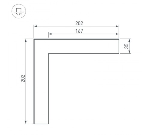 Угол SL-LINIA65-F внешний (arlight, Металл)  030125  Arlight
