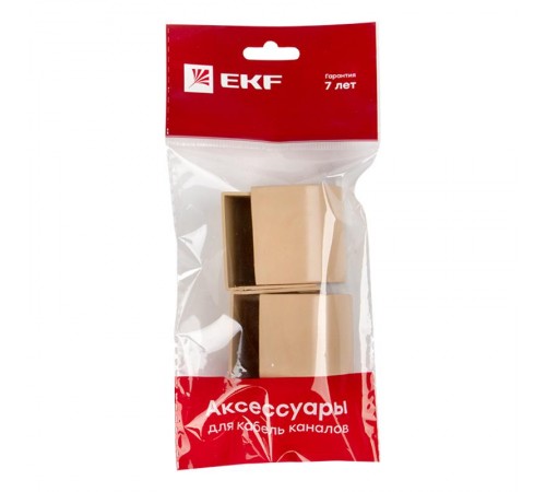 Заглушка (40х25) (4 шт) Plast EKF PROxima   под светлое дерево    ecl-40-25x4   EKF 