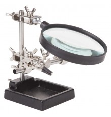Держатель "Третья рука" с лупой х3, D=90 мм  12-0254  REXANT