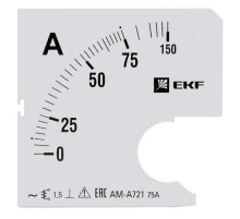 Шкала сменная для A721 75/5А-1,5 EKF PROxima  s-a721-75  EKF