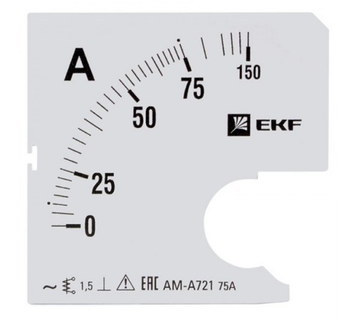 Шкала сменная для A721 75/5А-1,5 EKF PROxima  s-a721-75  EKF