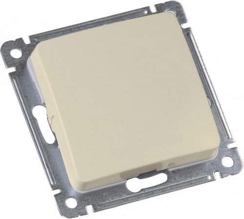 Выключатель скрытой установки, одноклавишный, с самовозвратом, механизм, цвет слоновая кость  ВС10-431-01  HEGEL