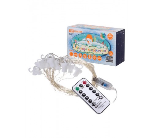 Гирлянда светодиодная "Роса - занавес" 2х2 м, 200LED, многоцветн., ПДУ, USB, IP20  SQ0361-0088  TDM