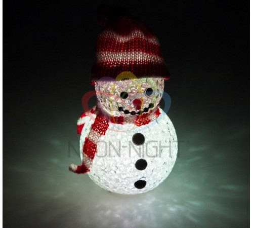 Фигура светодиодная "Снеговик" 10см, RGB  513-019  NEON-NIGHT