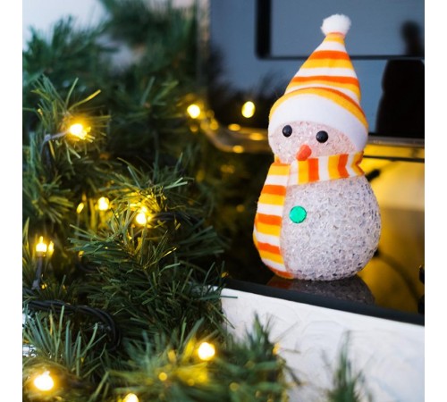 Фигура светодиодная "Снеговик" 10см, RGB  513-019  NEON-NIGHT