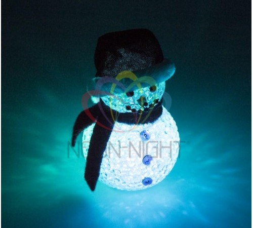 Фигура светодиодная "Снеговик" 10см, RGB  513-019  NEON-NIGHT